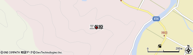 岡山県美作市三保原周辺の地図