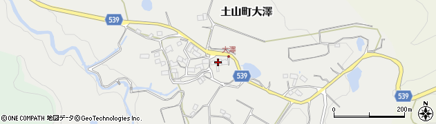 滋賀県甲賀市土山町大澤327周辺の地図
