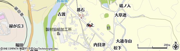 愛知県新城市長篠（水上）周辺の地図