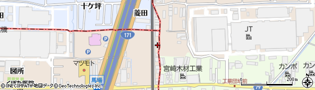京都府長岡京市馬場餅田25周辺の地図