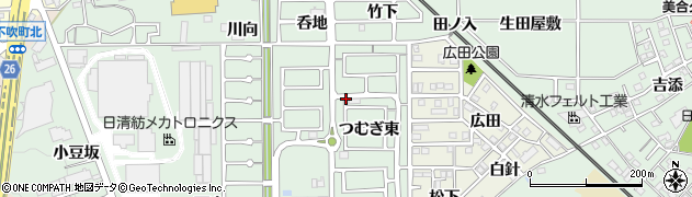 愛知県岡崎市美合町川畔周辺の地図