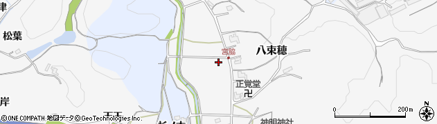 愛知県新城市八束穂下前田周辺の地図