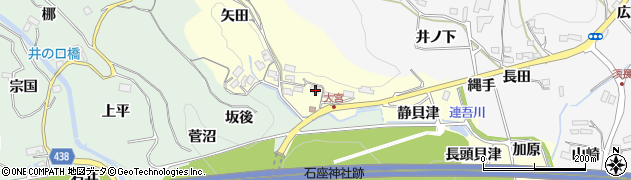 愛知県新城市大宮宝泉名周辺の地図