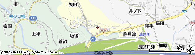 愛知県新城市大宮（宝泉名）周辺の地図