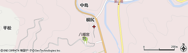 愛知県岡崎市夏山町根尻周辺の地図