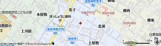 愛知県岡崎市法性寺町周辺の地図