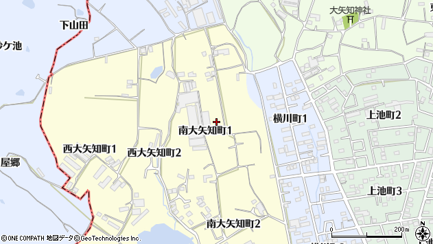 〒475-0006 愛知県半田市南大矢知町の地図
