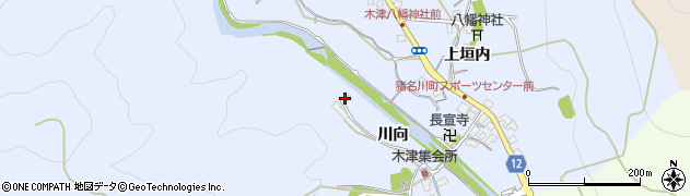 兵庫県猪名川町（川辺郡）木津（山添）周辺の地図