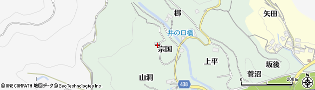 愛知県新城市牛倉宗国周辺の地図