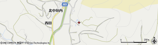 兵庫県猪名川町（川辺郡）下阿古谷（中垣内）周辺の地図
