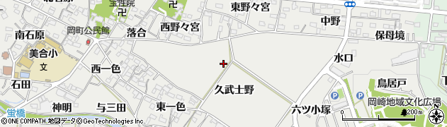 愛知県岡崎市岡町周辺の地図