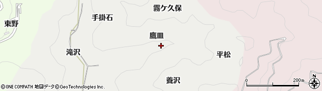 愛知県岡崎市樫山町（鷹皿）周辺の地図