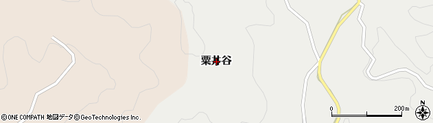岡山県吉備中央町（加賀郡）粟井谷周辺の地図