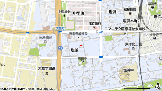 〒510-0863 三重県四日市市塩浜栄町の地図