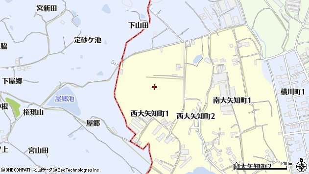 〒475-0007 愛知県半田市西大矢知町の地図