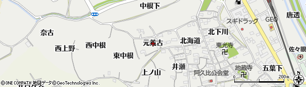 愛知県阿久比町（知多郡）阿久比（元荒古）周辺の地図