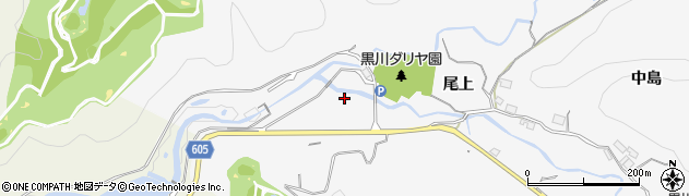 兵庫県川西市黒川（落合）周辺の地図