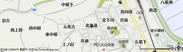 愛知県阿久比町（知多郡）阿久比（北海道）周辺の地図