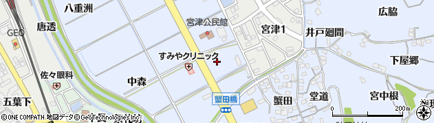 愛知県知多郡阿久比町宮津二子東周辺の地図