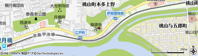 京都府京都市伏見区桃山町本多上野周辺の地図