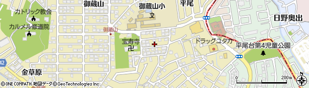 京都府宇治市木幡御蔵山45周辺の地図
