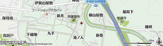 愛知県岡崎市保母町（三反田）周辺の地図