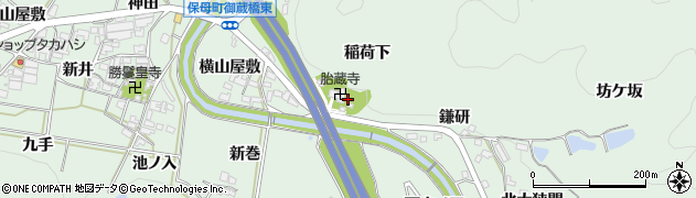 愛知県岡崎市保母町（稲荷下）周辺の地図