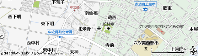 愛知県岡崎市赤渋町蔵西31周辺の地図