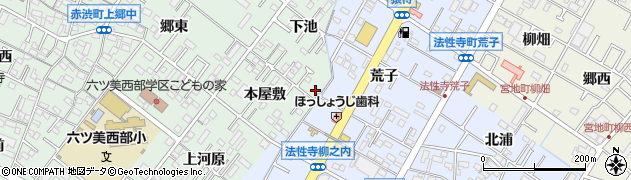 愛知県岡崎市赤渋町下池43周辺の地図