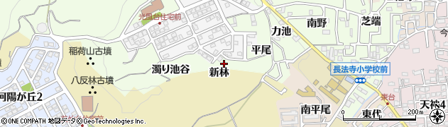 京都府長岡京市長法寺（濁り池谷）周辺の地図