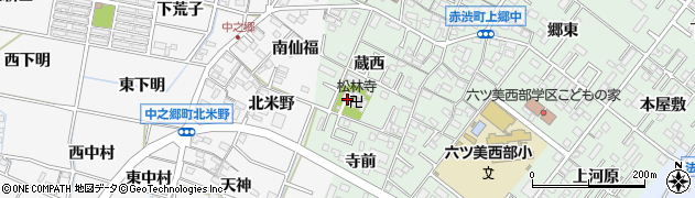 愛知県岡崎市赤渋町蔵西49周辺の地図