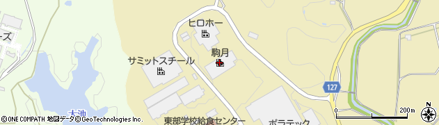 株式会社駒月　甲賀工場周辺の地図
