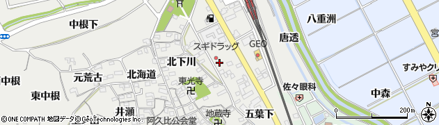 愛知県阿久比町（知多郡）阿久比（宮前）周辺の地図