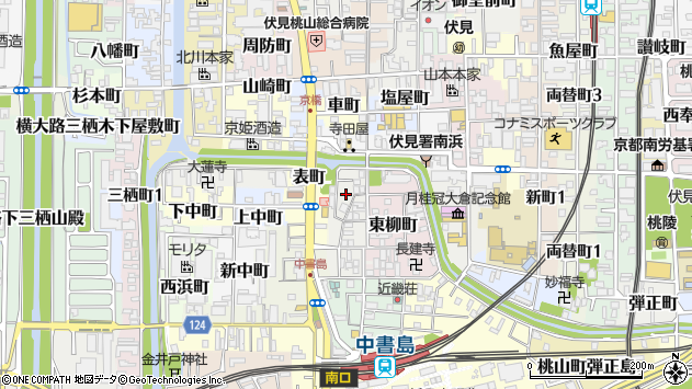 〒612-8212 京都府京都市伏見区西柳町の地図