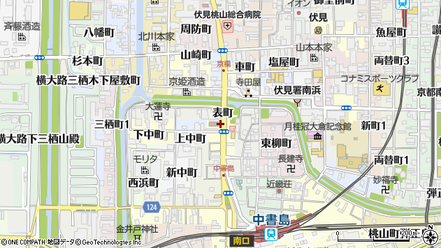 〒612-8219 京都府京都市伏見区表町の地図