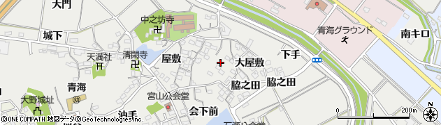 愛知県常滑市金山（東屋敷）周辺の地図