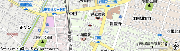 愛知県岡崎市羽根町北ノ郷72周辺の地図