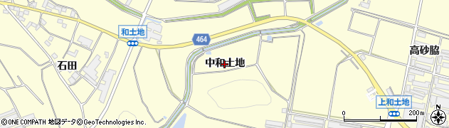 愛知県常滑市矢田（中和土地）周辺の地図