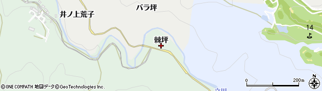 愛知県岡崎市保母町（棘坪）周辺の地図
