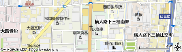 京都府京都市伏見区横大路芝生周辺の地図