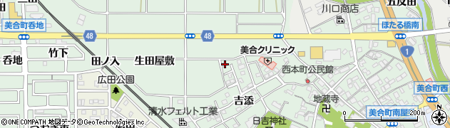 愛知県岡崎市美合町天白108周辺の地図