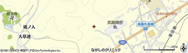 愛知県新城市長篠（大通寺山）周辺の地図