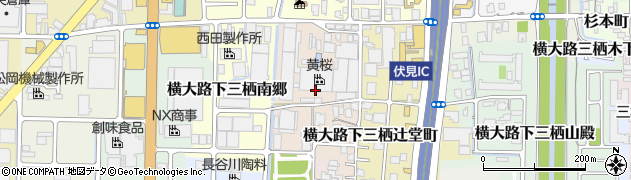 京都府京都市伏見区横大路下三栖梶原町周辺の地図