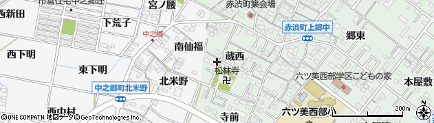 愛知県岡崎市赤渋町蔵西30周辺の地図