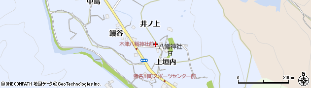 兵庫県猪名川町（川辺郡）木津（下庵）周辺の地図