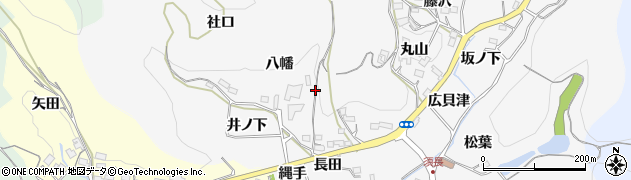 愛知県新城市須長周辺の地図