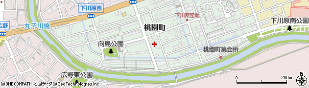 静岡県静岡市駿河区桃園町周辺の地図