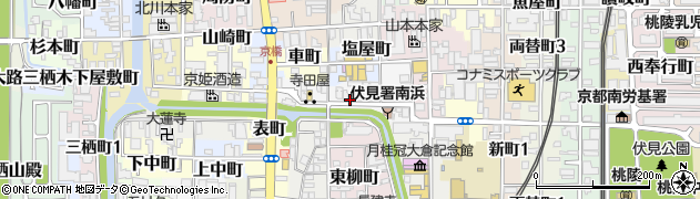 京都府京都市伏見区南浜町周辺の地図