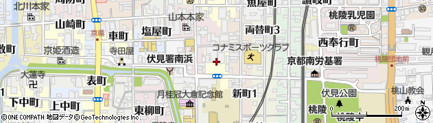 京都府京都市伏見区丹後町周辺の地図