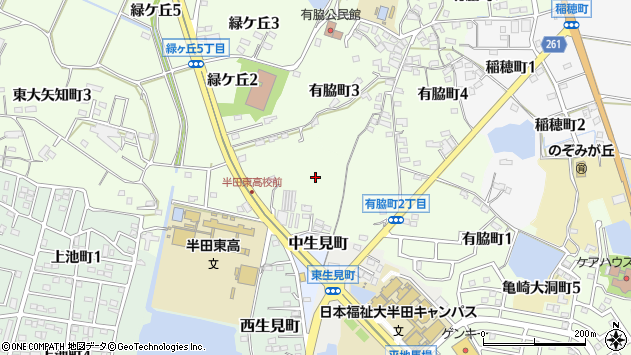 〒475-0002 愛知県半田市緑ケ丘の地図